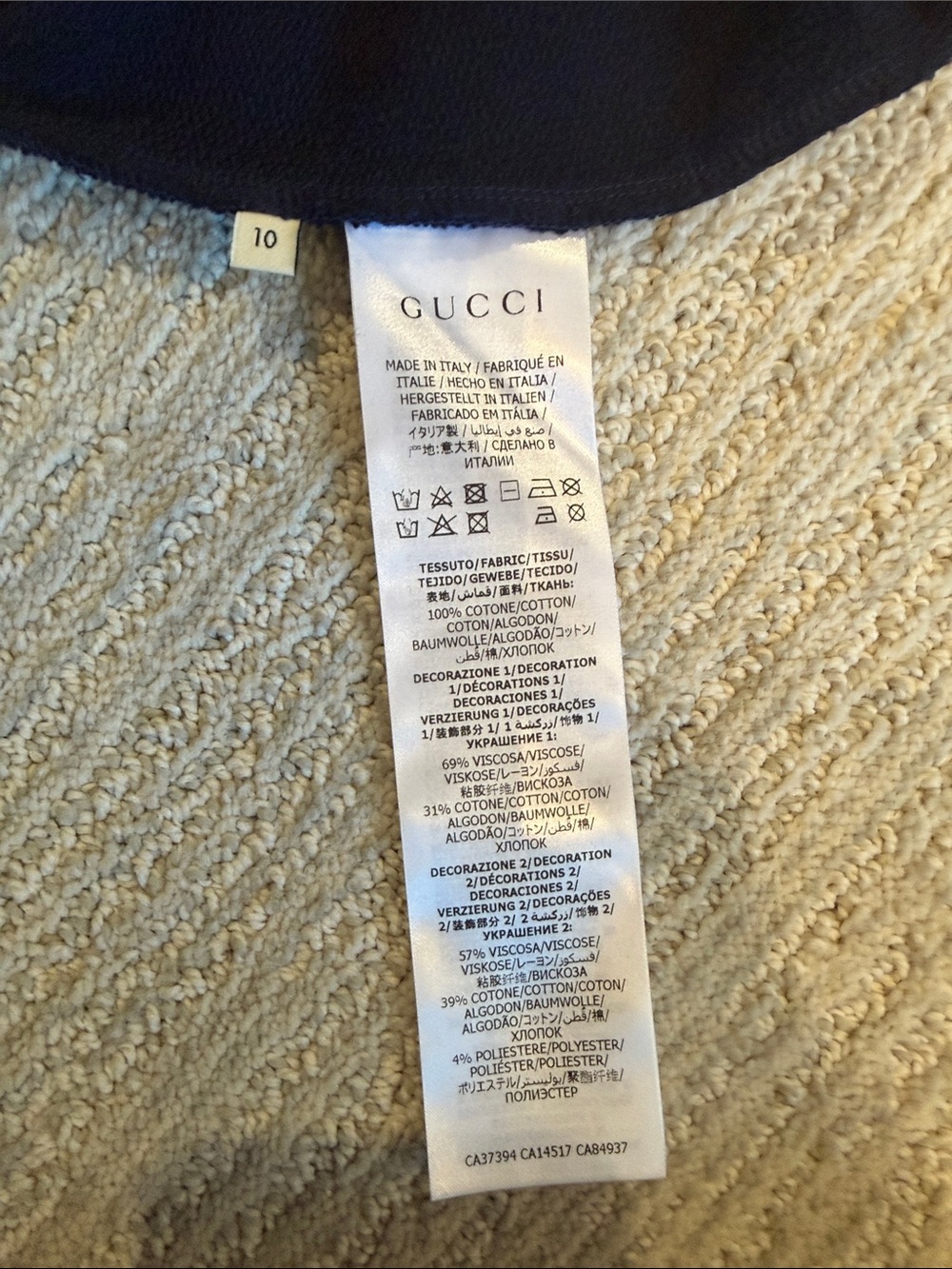Gucci Navy Girls' Ribbon Trim Polo Dress - Picture 5 of 5